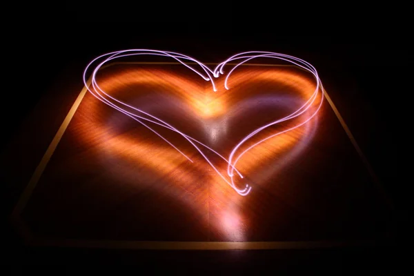 Illuminated heart sign — Stock Photo, Image