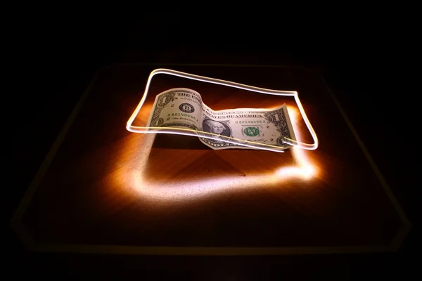 Φωτιζόμενο Δολάριο — Φωτογραφία Αρχείου