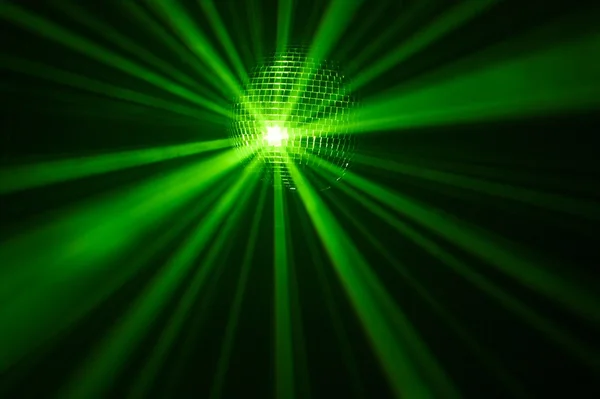 Disco ball with rays in haze — Stock Photo, Image