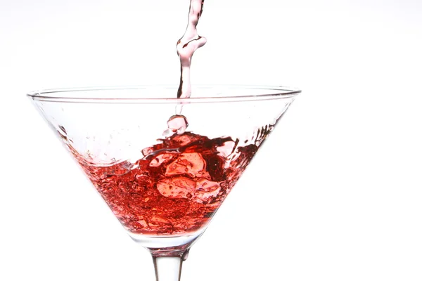 Red cocktail på vit — Stockfoto