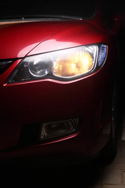 Detalhe de um sportscar vermelho — Fotografia de Stock