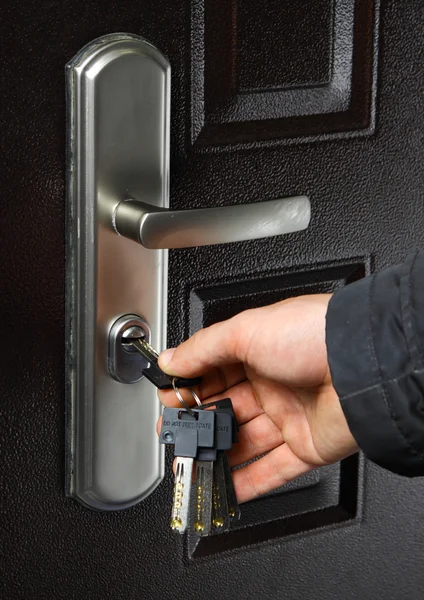 Anahtarları ve kapı — Stok fotoğraf