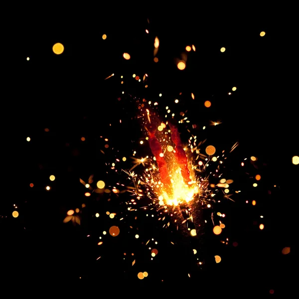 線香花火の燃焼 — ストック写真