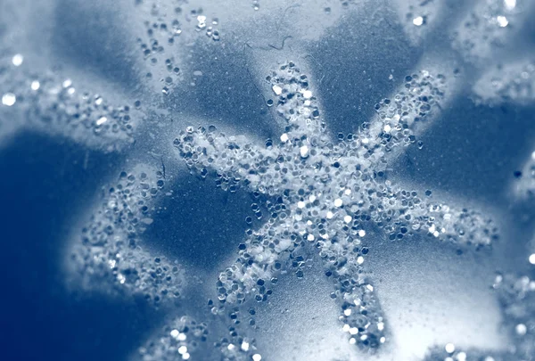 Textuur van blauwe Kerstdecoratie, close-up — Stockfoto