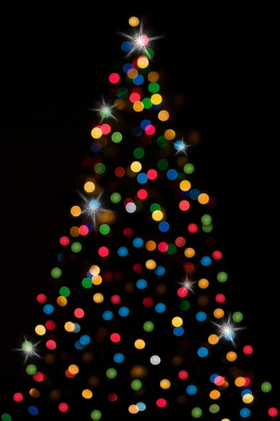 Árbol de Navidad con luces — Foto de Stock
