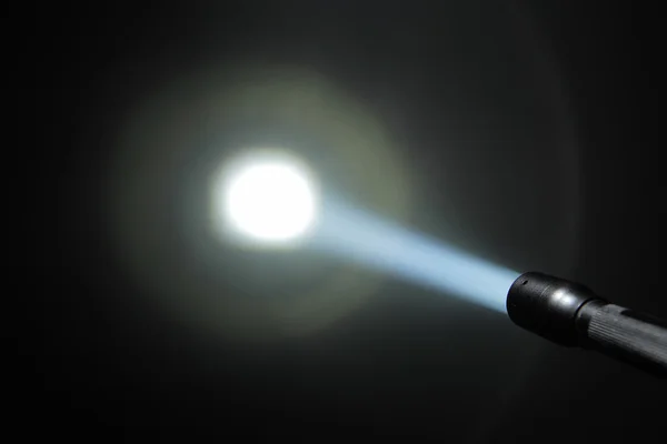 Ray of pocket flashlight — Stock Photo, Image