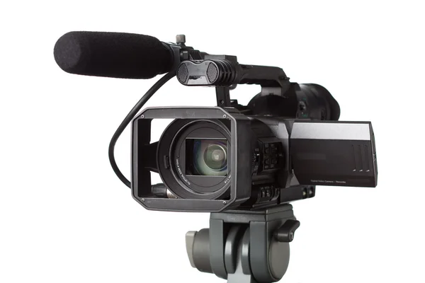 HD camcorder with microphone — Stock Photo, Image