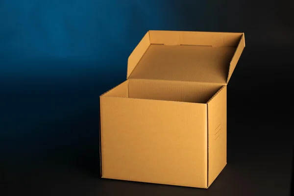 Karton doboz, kék — Stock Fotó
