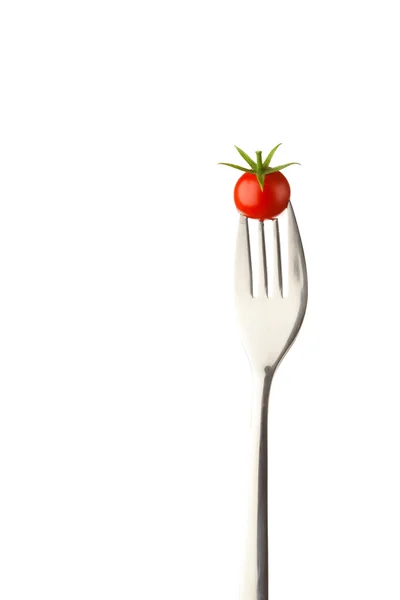 Tenedor con tomate cherry — Foto de Stock