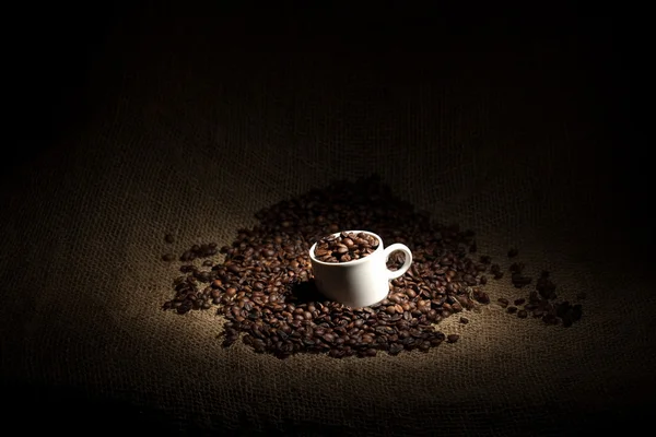 咖啡豆杯 — 图库照片