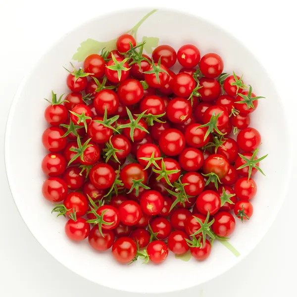 Piatto con pomodorini — Foto Stock