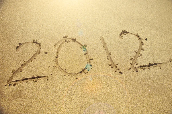 新的一年 2012 年沙滩风格 — 图库照片
