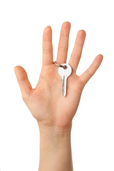 Hand mit Schlüssel — Stockfoto