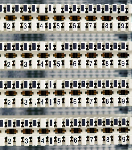 Telephone switchboard empty panel — Stock Photo, Image