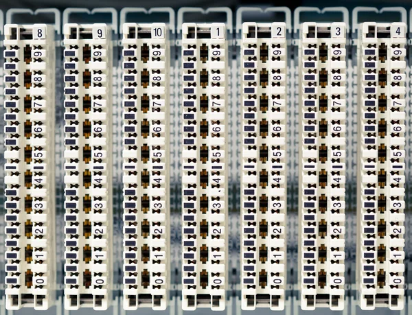 Пустая панель телефонного коммутатора — стоковое фото