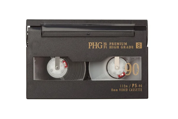 Hi8 tape isolated on white — Stock Photo, Image