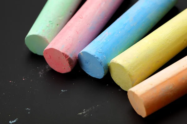 Closeup of color chalks — Stock Photo, Image