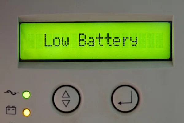 Mensaje digital de batería baja — Foto de Stock
