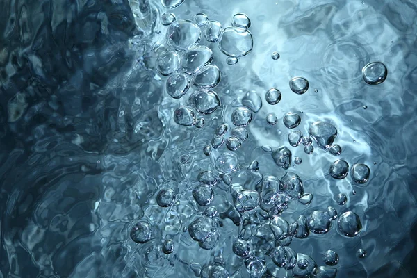 Streszczenie niebieski wody z bąbelkami — Zdjęcie stockowe