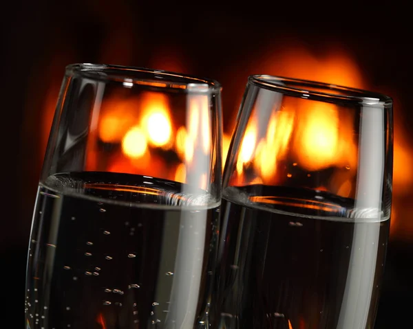 Glasses with alcohol, closeup — Stock Photo, Image