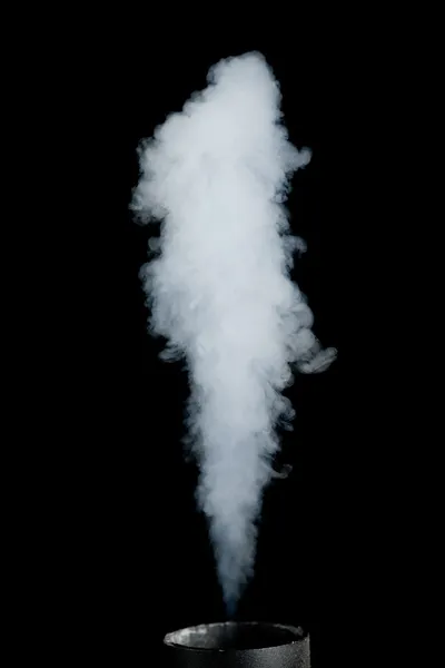 Fumo branco em preto — Fotografia de Stock