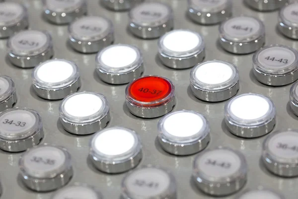 Painel de controle com infinidade de botões — Fotografia de Stock