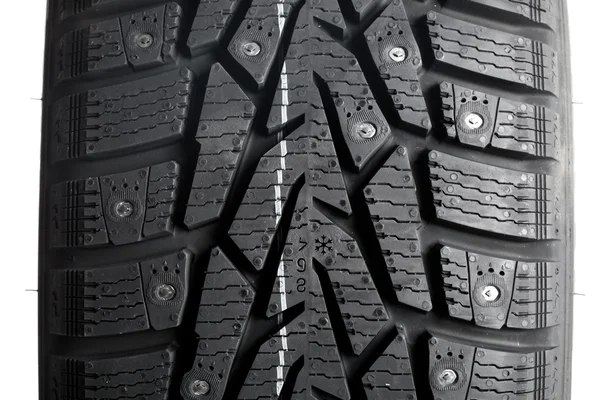 Inverno espinho pneu closeup — Fotografia de Stock