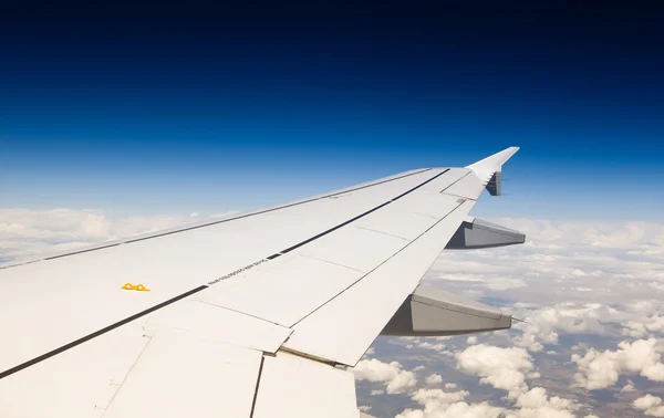 Wing of jet plane with copy-space — Stock Photo, Image