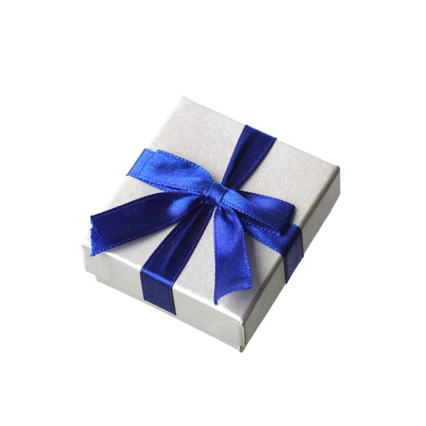 Cadeau avec arc bleu — Photo
