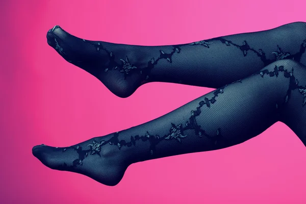 stock image Woman legs in stockings