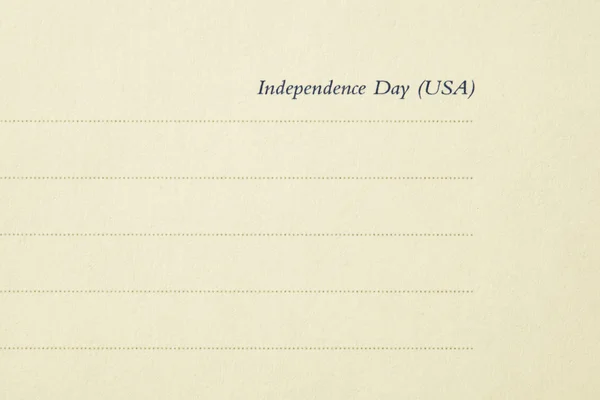 Independence Day title in the notebook — Stock Photo, Image