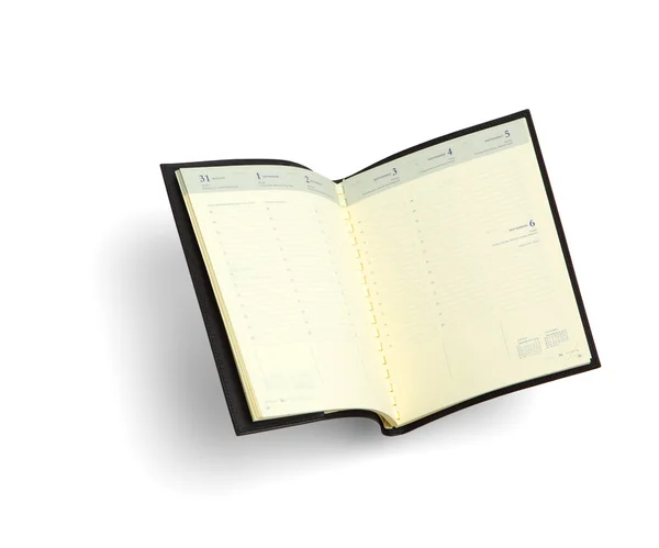 stock image Opened notebook isolated on white
