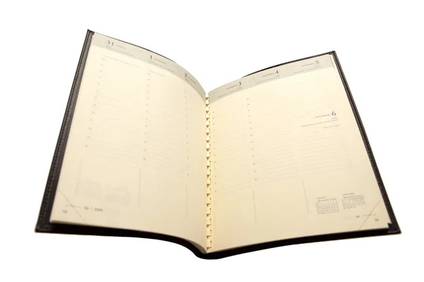 Cuaderno abierto aislado en blanco —  Fotos de Stock