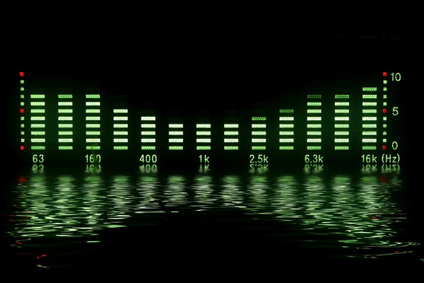 Music waveform with reflection — Stock Photo, Image