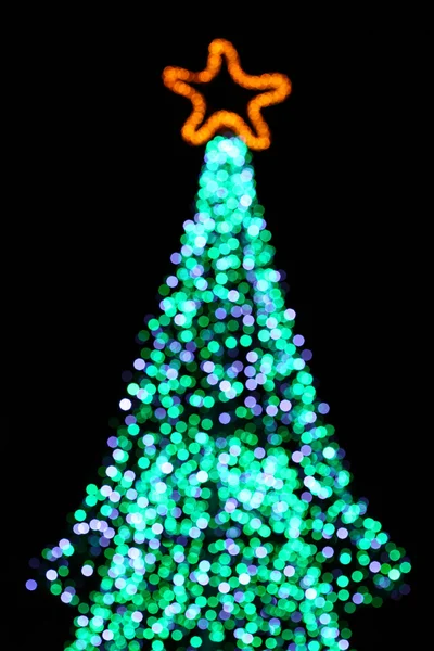 Vánoční stromeček bokeh — Stock fotografie