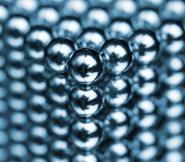 Primer plano de las esferas metálicas — Foto de Stock