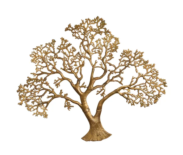 Gold tree isolated — Stock Photo, Image
