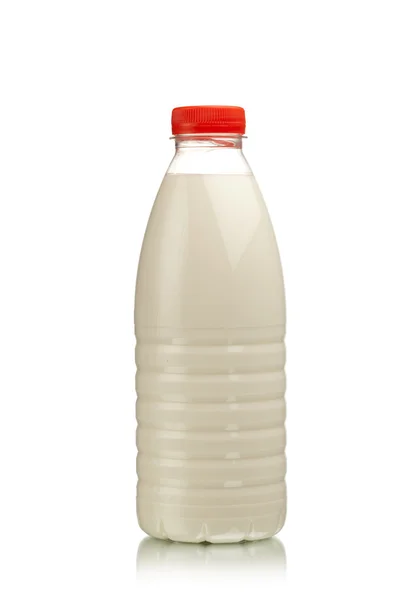 Пляшка молока, ізольовані — стокове фото