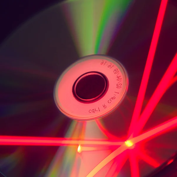 Raio laser no disco — Fotografia de Stock