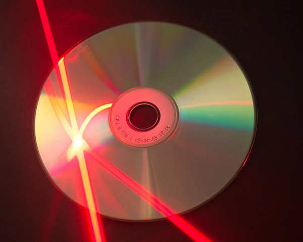 Laser ray on the disk — Stock Photo, Image