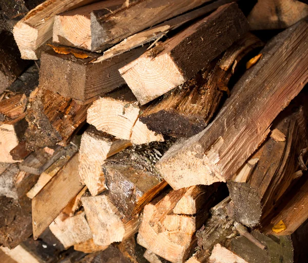Wood log stockpile background — Stock Photo, Image