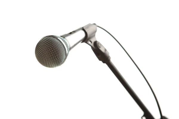 Мікрофон ізольований на білому — стокове фото