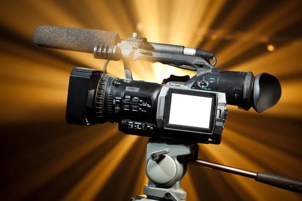 Professionell videokamera med kopia-utrymme — Stockfoto