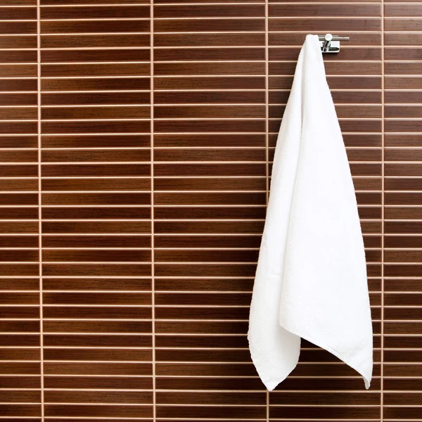 Towel hanging on the hook — Stock Photo, Image