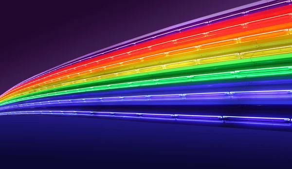 Regenboog neon — Stockfoto