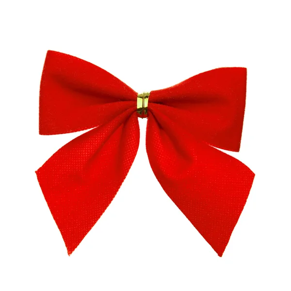 Red bow isolated on white — Stock Photo, Image