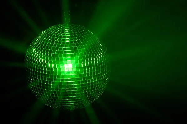 Green disco ball — ストック写真