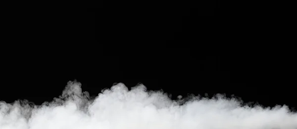 Nebel isoliert auf schwarz Stockbild