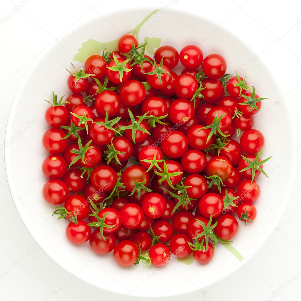 Plate with cherry tomatoes