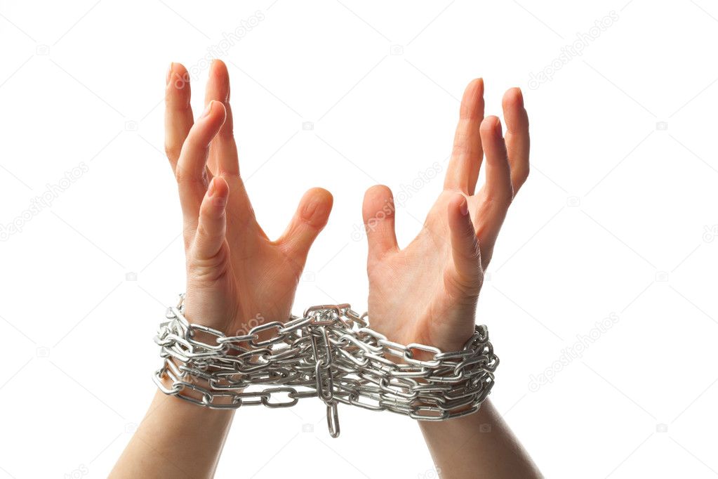 Two chained hands — Stock Photo © nikkytok #10234383